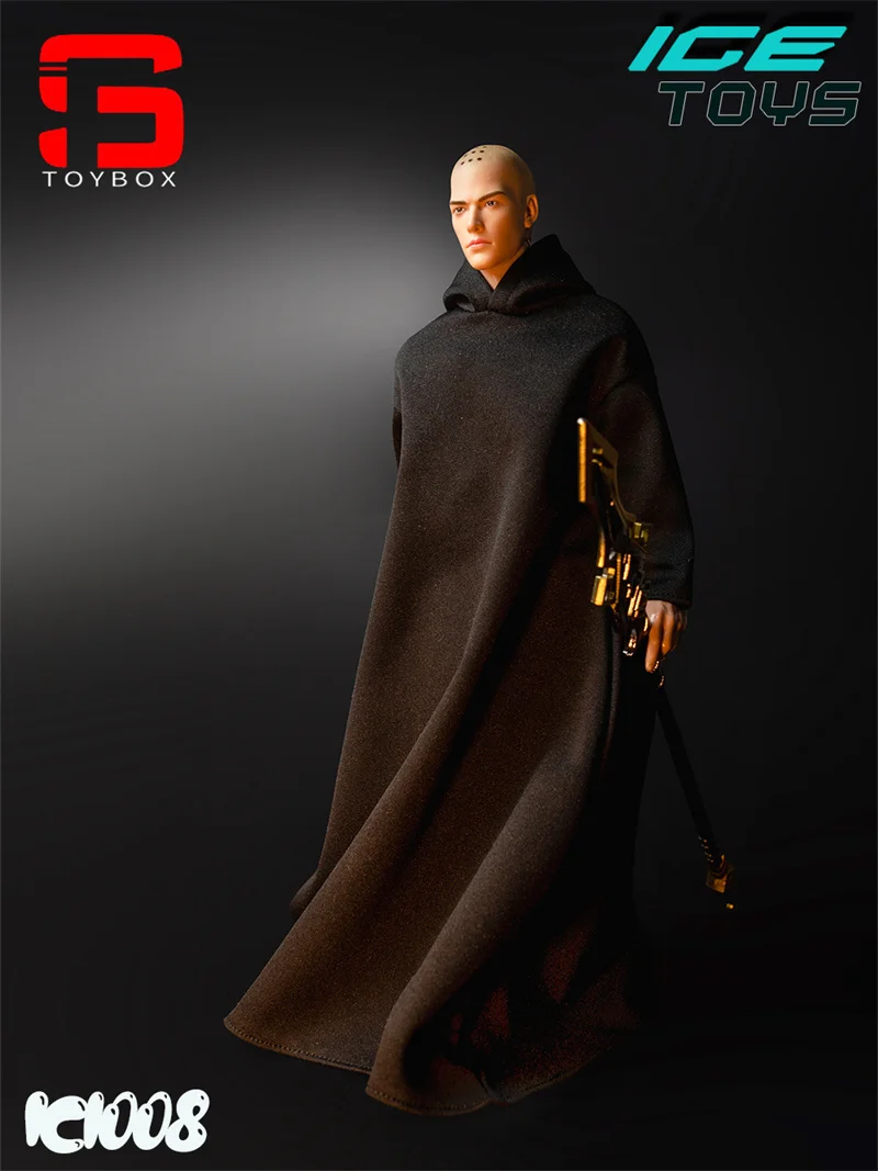 ICE TOYS IC1008 1/6 Skala Męska czarna szata Czarodziejowska peleryna Szata maga Cosplay Ubrania Model pasuje do 12-calowej figurki żołnierza