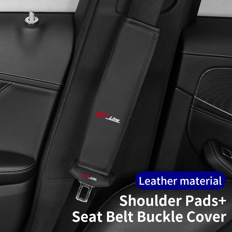 

Car Seat Shoulder Pad Cover SeatBelt Buckle Protector Interior Accessories For Ford ST Mustang Fiesta Explorer F150 Focus EDGE