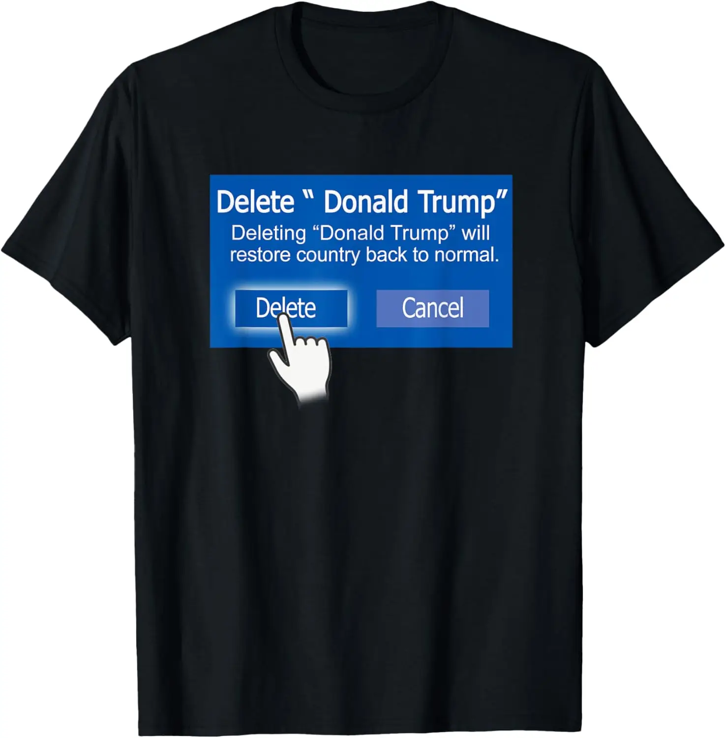 Funny Anti Trump Delete Trump Computer Inspired T-Shirt