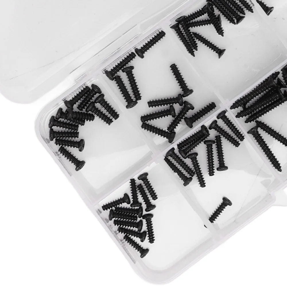 100Pcs/Set Stainless Steel RC Car Screws Set Screws Assortment Kit for MJX 16208/16207/16210 1/16 Brushless RC Car