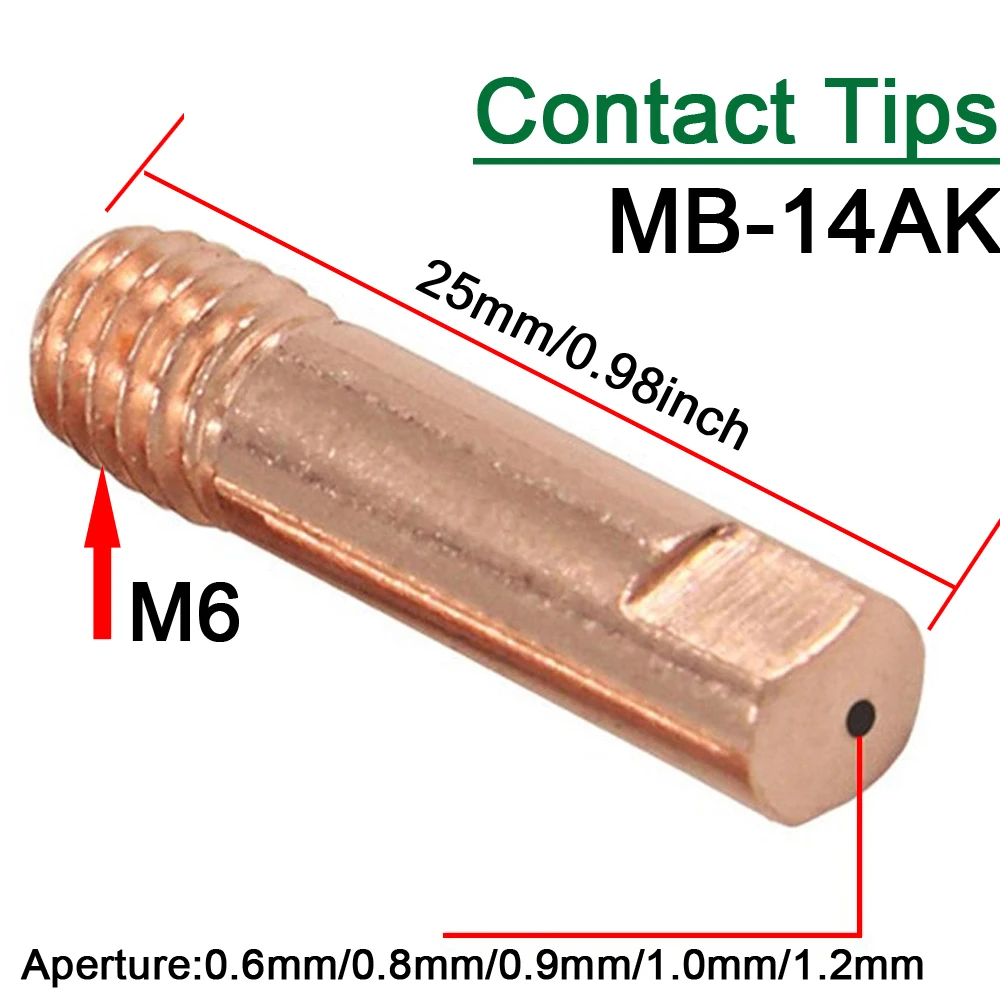 Imagem -05 - Cerâmica Contato Dica para Mag Máquina de Solda Mig Soldagem Bico Co2 Soldagem Tocha Consumíveis 13 Pcs por Conjunto Mig14ak