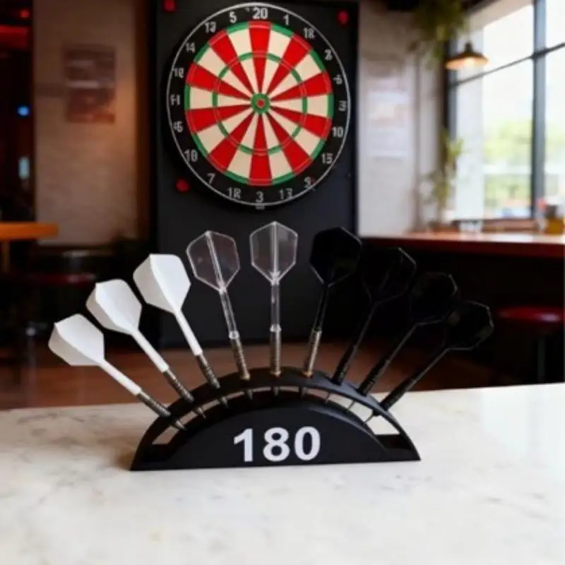 

Полностью собранный 3D-печатный держатель для дротиков, сверхпрочный стальной органайзер для дротиков с мягкими наконечниками, компактная настольная подставка для дротиков, экономящая место.