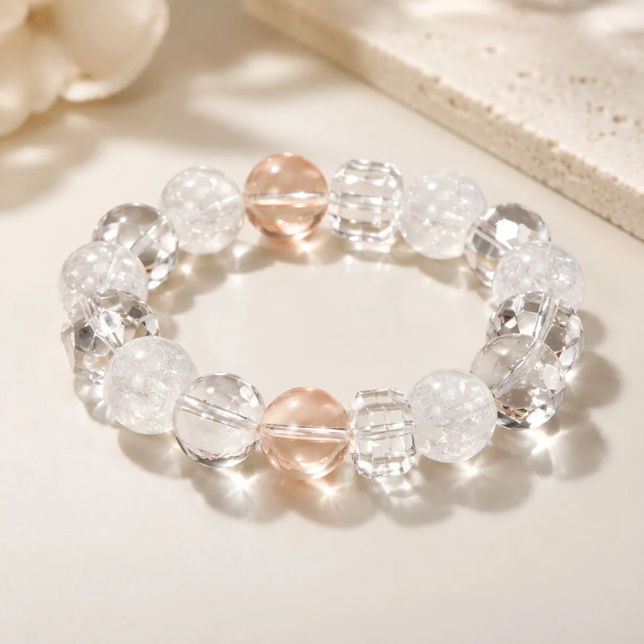 Beaded Bracelet with White Quartz in White Color for Women Fashion Commute bracelets