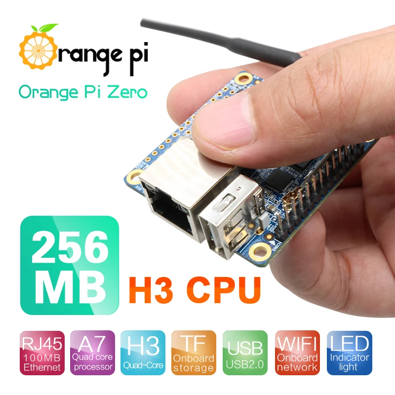 

Orange Pi Zero 256MB H3 Quad-Core,Open-Source Tablet Mini PC Computer, Run Android 4.4, Ubuntu, Debian OS