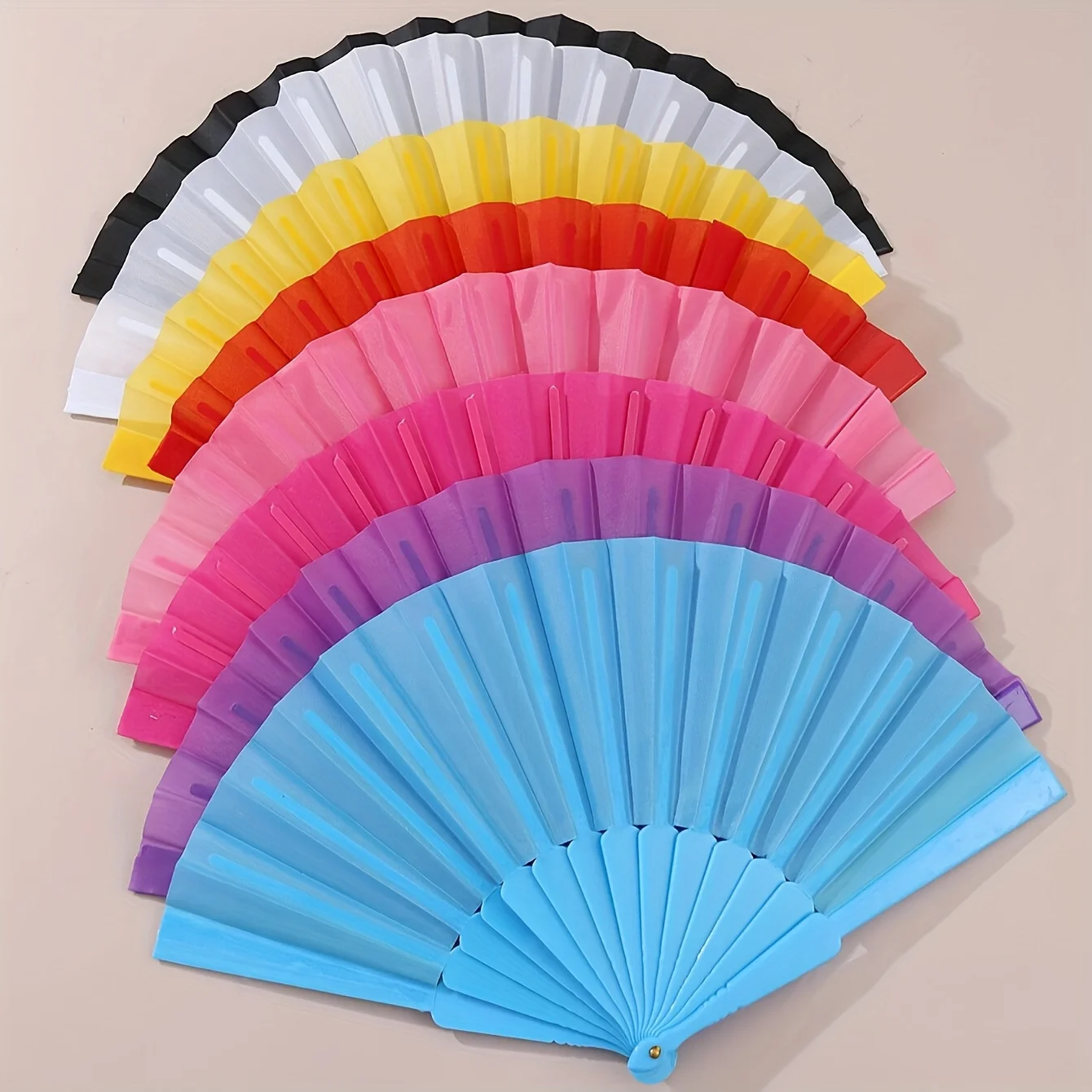 Éventail pliant parfait de couleur unie – Design élégant, Portable et élégant pour les fêtes, mariages, anniversaires, décoration intérieure, cadeaux,