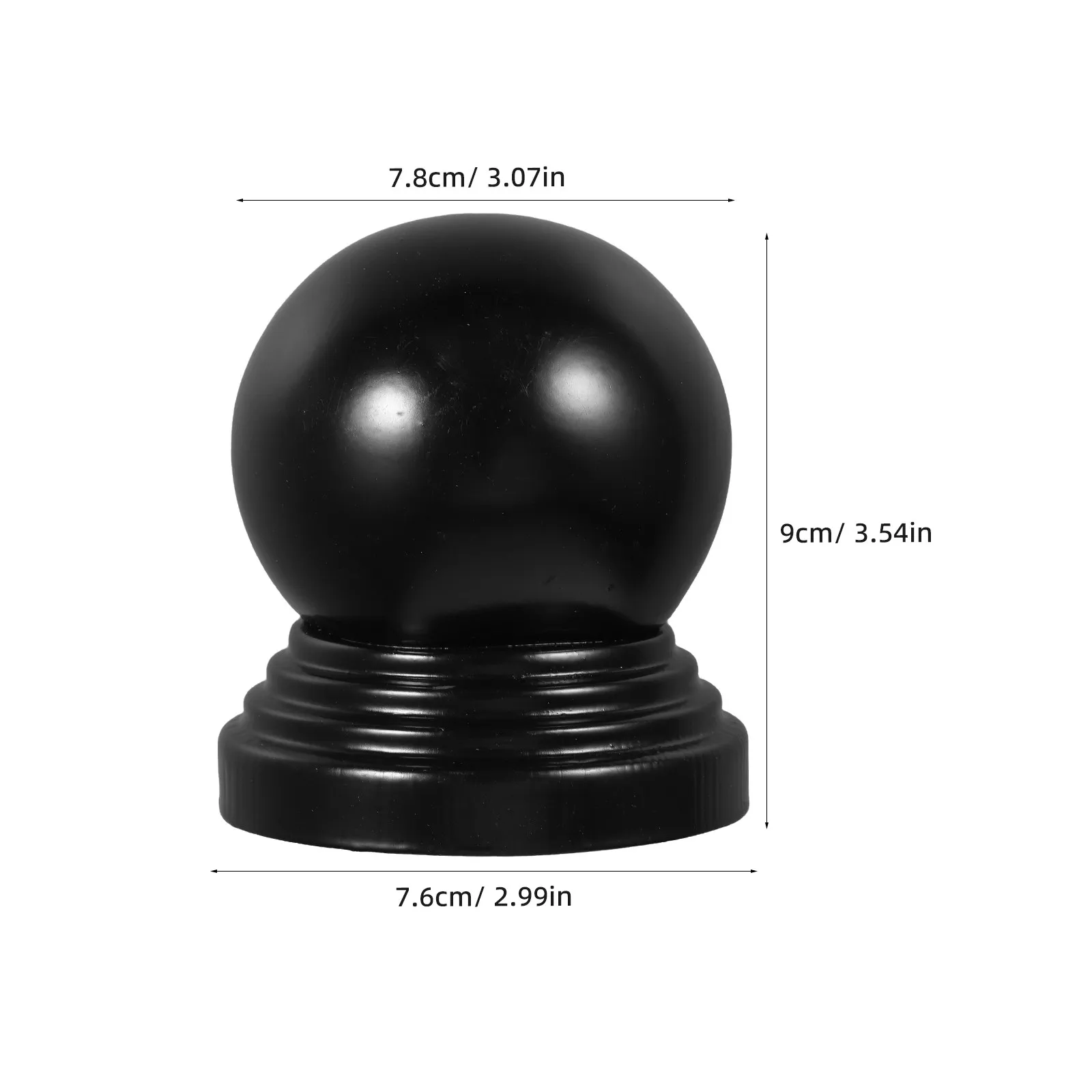 Display Dome Decorative Fence Post Outdoor Garden Halloween Christmas New Year Black Post Cap Cap Post Black Finish Metal