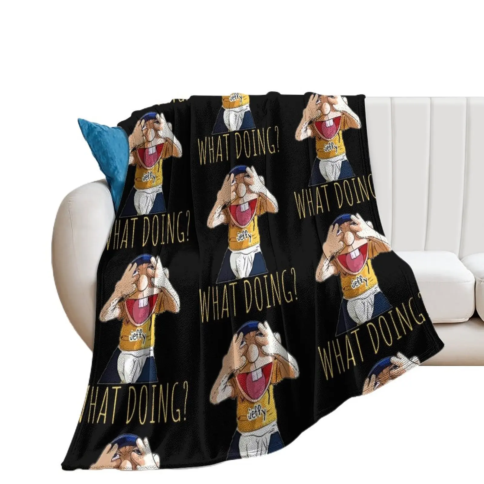 Jeffy the puppet hot selling! Throw Blanket Luxury Thicken Polar Cute Plaid Blankets