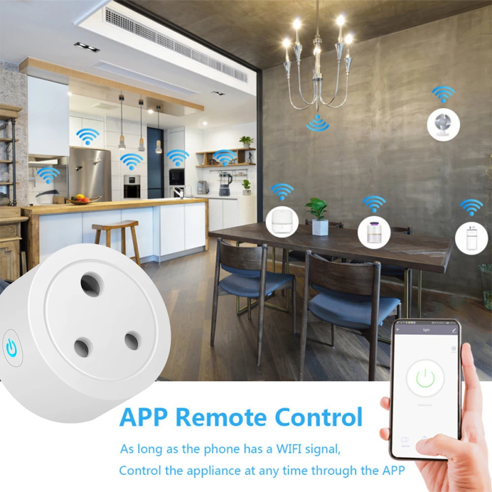 Wifi Plug Home Timer Voice Control 100-240v 10a Works With Amazon Alexa/for Assistant Pc Smart Power Socket
