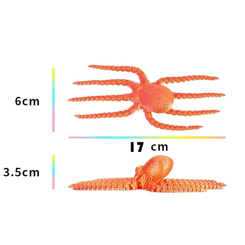 جديد ثلاثية الأبعاد مطبوعة الأخطبوط تمثال مع المفاصل المرنة 17 سنتيمتر هدية للأطفال لعبة الملونة الحيوان الجدول حلية