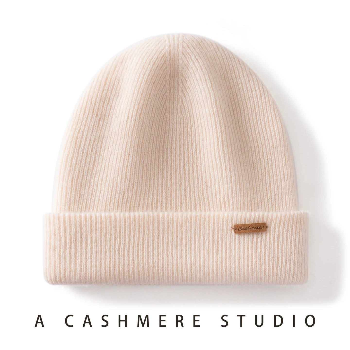 MERRILAMB Winter Hats for Women Men Casual Beanies Knitted 100% Cashmere Beanie Cap Cold Hat Thicken Keep Warm Bonnet Cap Unisex