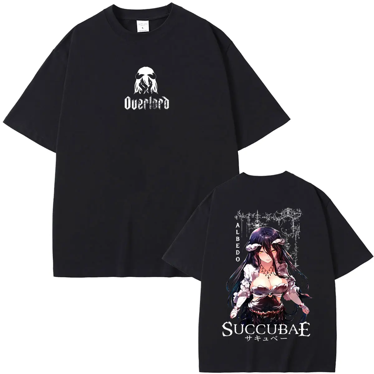 Overlord Albedo T-shirt 2026 Anime Overlord Clothing Men Women   Oversized T Shirts Unisex  Summer Short Sleeve  Cotton Tees
