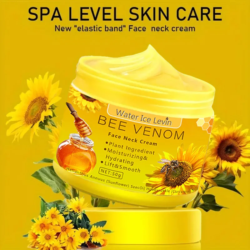 Bee venom Neck cream Moisturizing Sagging Improvement Reduce Fine Lines Damaged Skin Repair Facial Cream Nourishing Skin Care