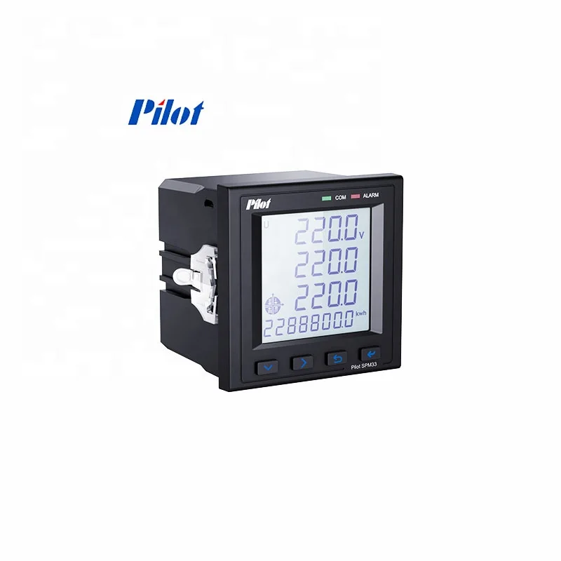 SPM33-E4 Pilot smart electric meter 4 status input (dry contact) + 2 relay out meter digit energy