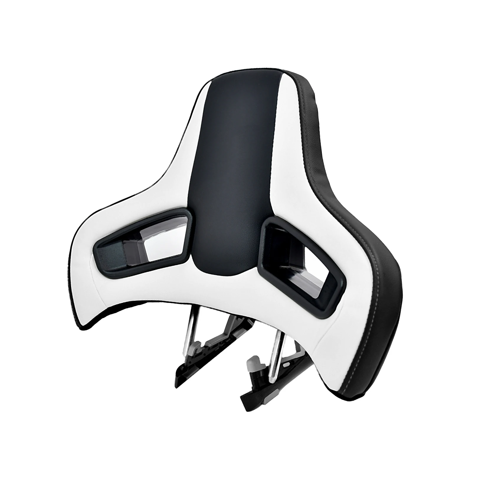 Tiypeor Universal Car Headrest Seat 425mm*386mm Black White Leather Racing Headrests Seat For Vehicle