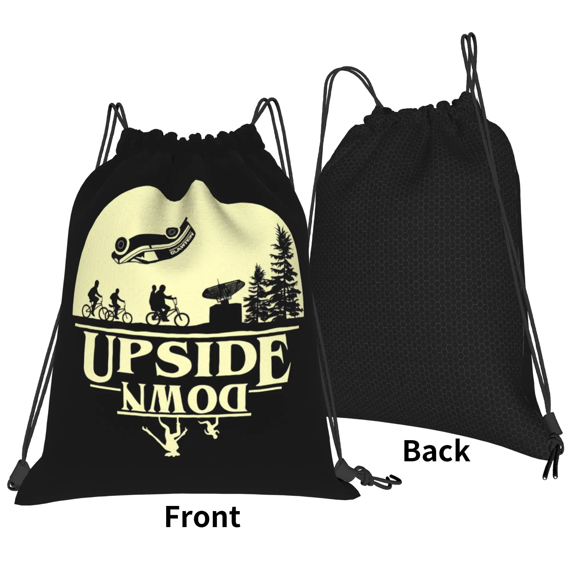 Upside Down Drawstring Bag American TV Series Lightweight Fashion Backpack Football Gym Sackpack String Bags For Unisex