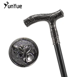 Silvery Male Eagle Head Flower Relief Walking Cane Gentleman Fashion Elegant Walking Stick Cosplay Film Props Party Walking Cane