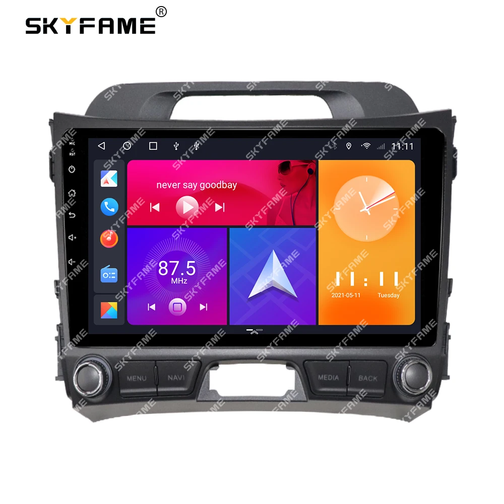 SKYFAME автомобильная рамка, лицевой адаптер, декодер Canbus Box, Android радиоприемник, комплект панели для Kia Sportage 3