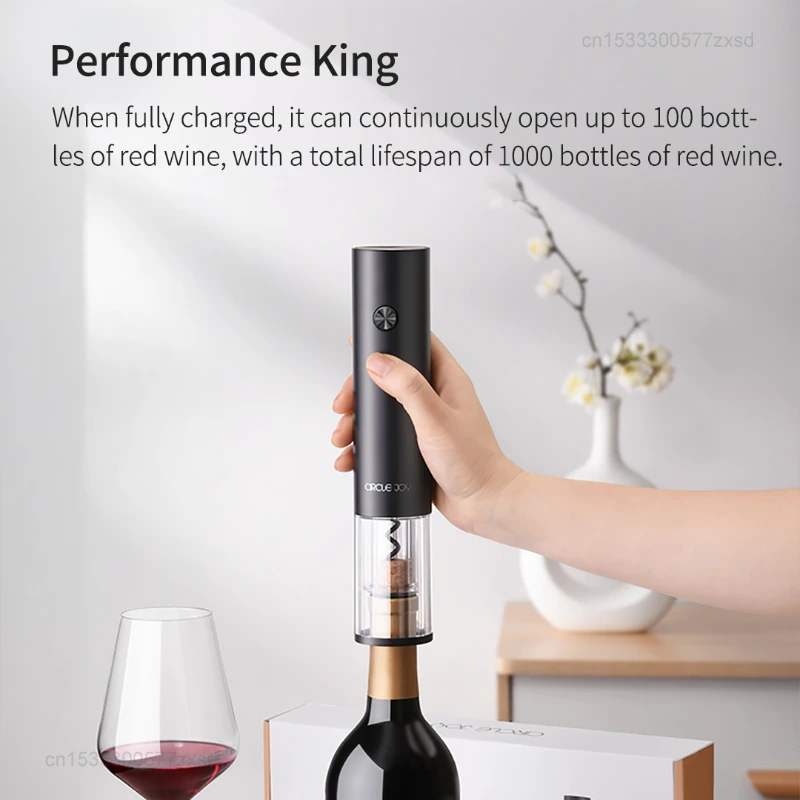 Circle Joy 4 in 1 Electric Automatic Wine Opener Set Quick Bottle Opening Household Outdoor Camping Kitchen Accessories Gift set