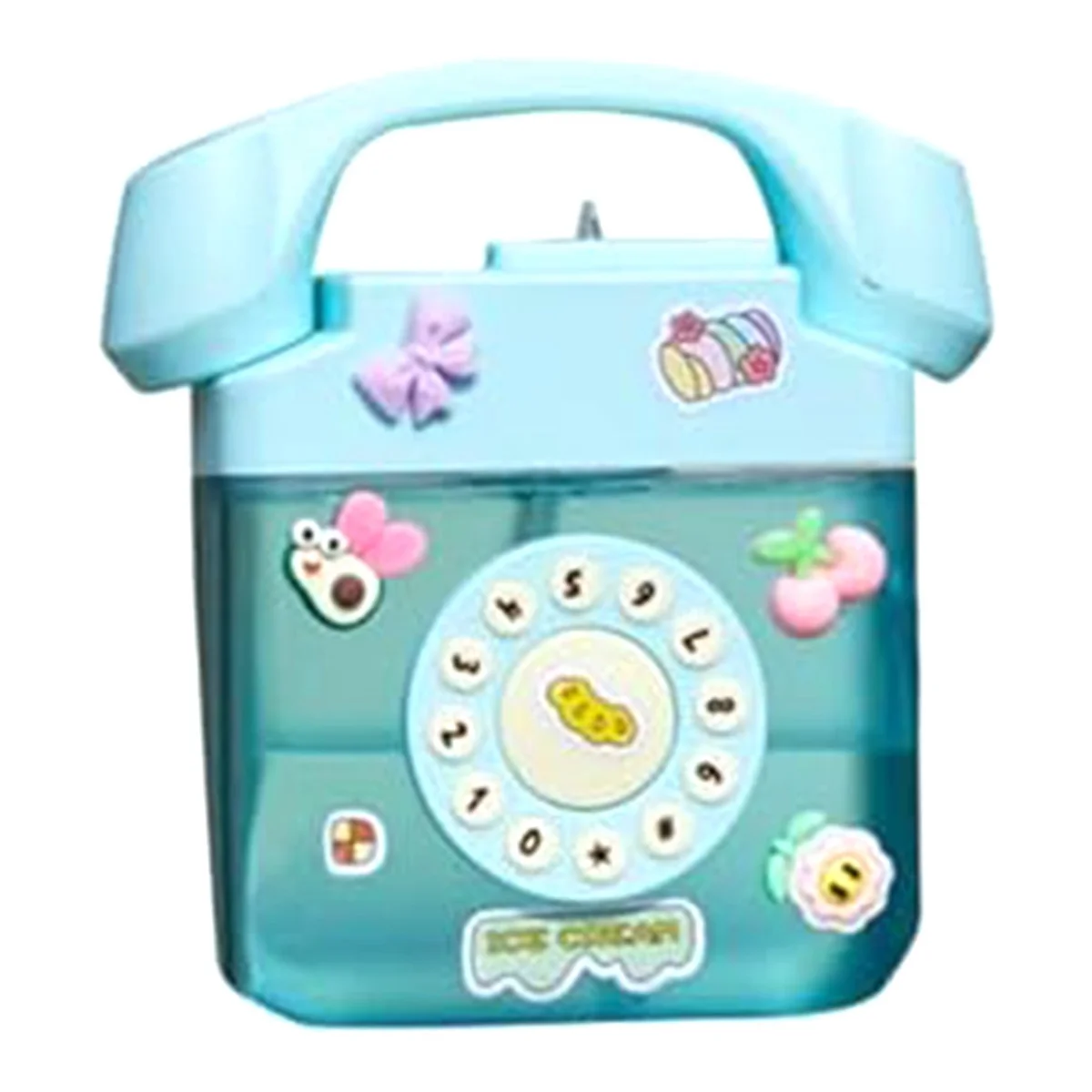 ABPQ-Creatives Retro Telephone Shape Water Bottle With Adjustable Shoulder Strap, Drinking Bottles With 3D Sticker Easy To Use (