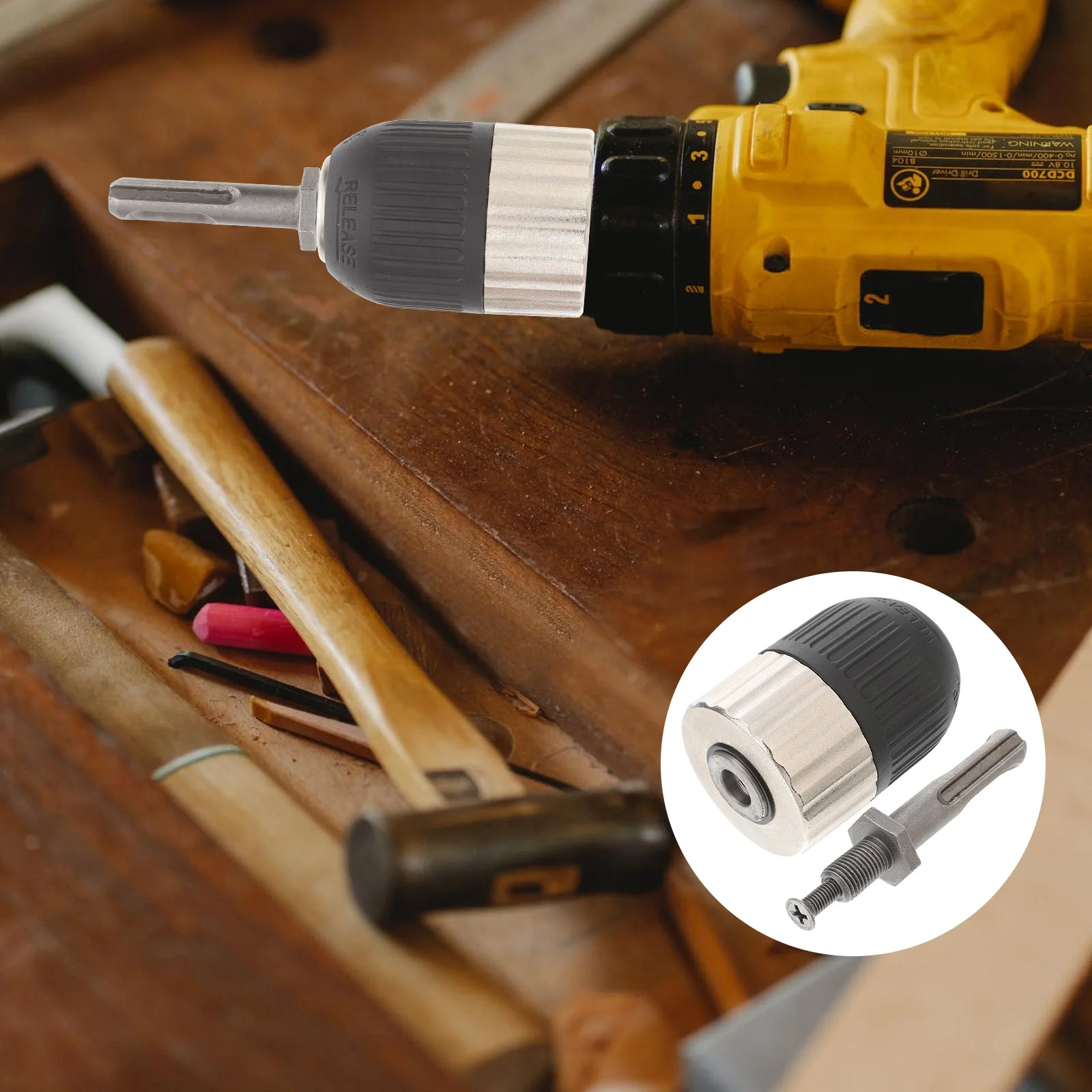 

1Pcs 2-13mm High Quality Drill Chuck Strong Steel Construction Keyless Conversion for Drill Bits and Drivers Chuck Key