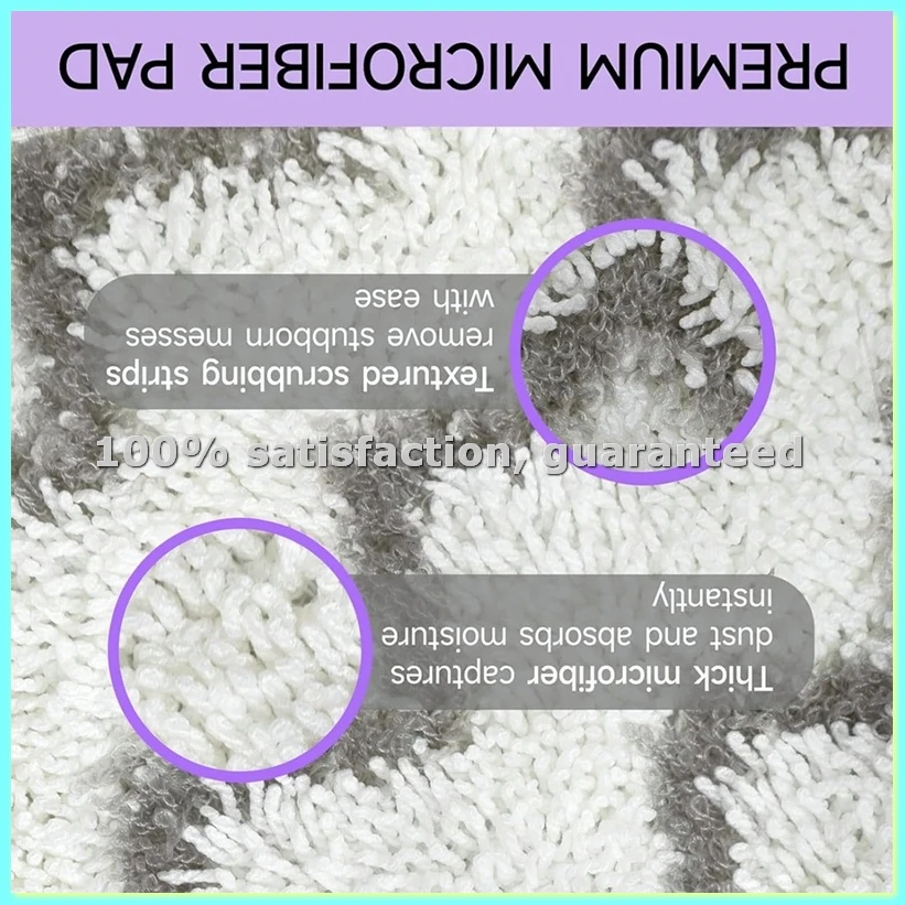 Ersatzpads für Dampfmopps der S3500-Serie S3501 S3601 S3550, Mikrofaser-Dampftaschenmopp-Pads, waschbar, 4er-Pack-EFT