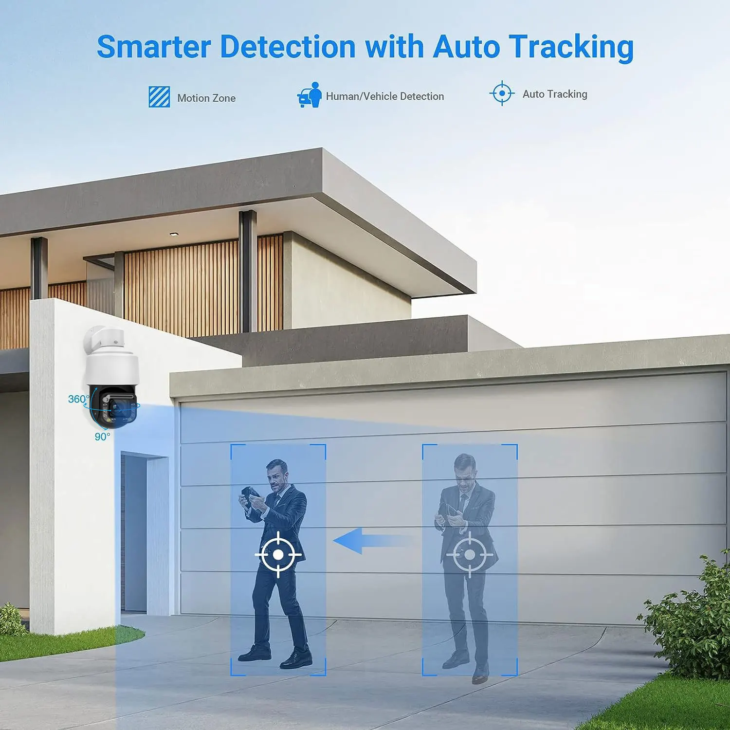 Hikvision Compatible 4K 8MP POE PTZ 18X Optical Zoom Camera IP66 Built-in Mic  Auto Track Outdoor Shutter Video Surveillance