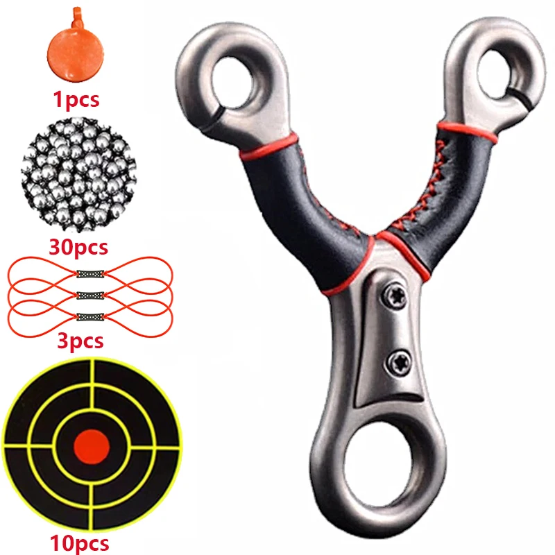 304 Traditional Stainless Steel Slingshot Dual Use Outdoor Hunting Shooting Unbound Slingshot Professional Competitive Catapult