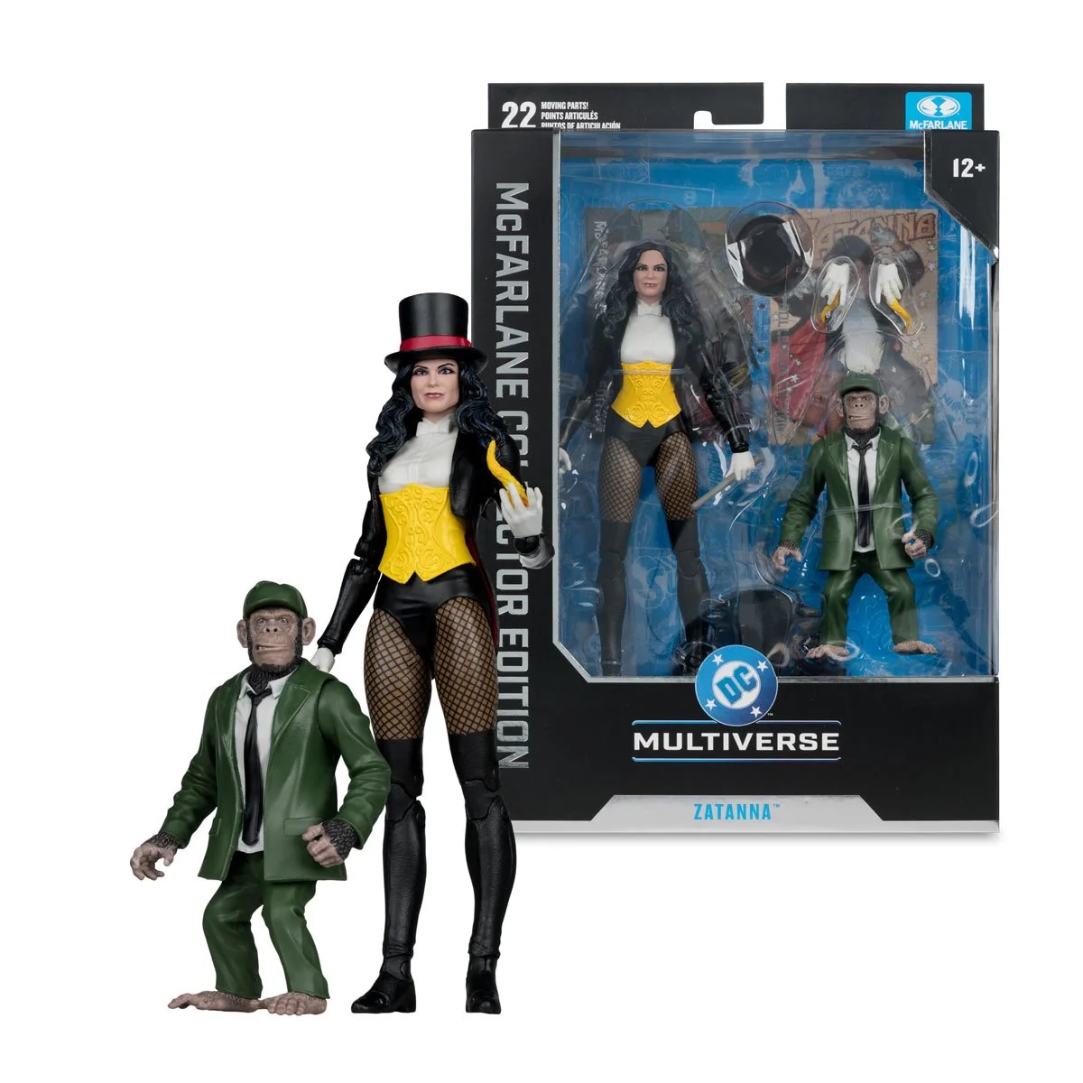 

Коллекционное издание McFarlane Toys DC McFarlane, волна 13 # 53 Фигурка-модель Zatanna с Детективом Чимпом (DC Classic), 7 дюймов