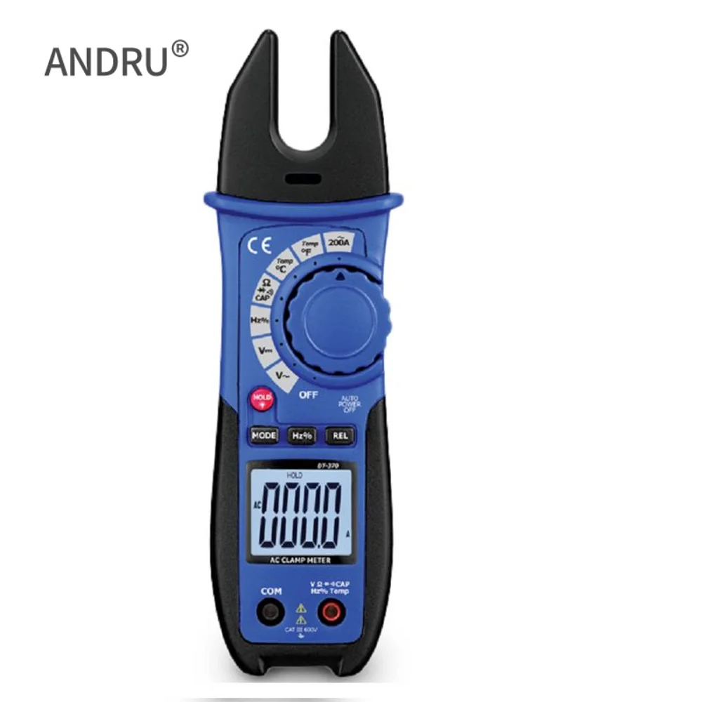 

DT-370 4000 Counts Heavy Duty 200A AC MINI 1.2inch (30mm) Open Jaw Clamp Meter