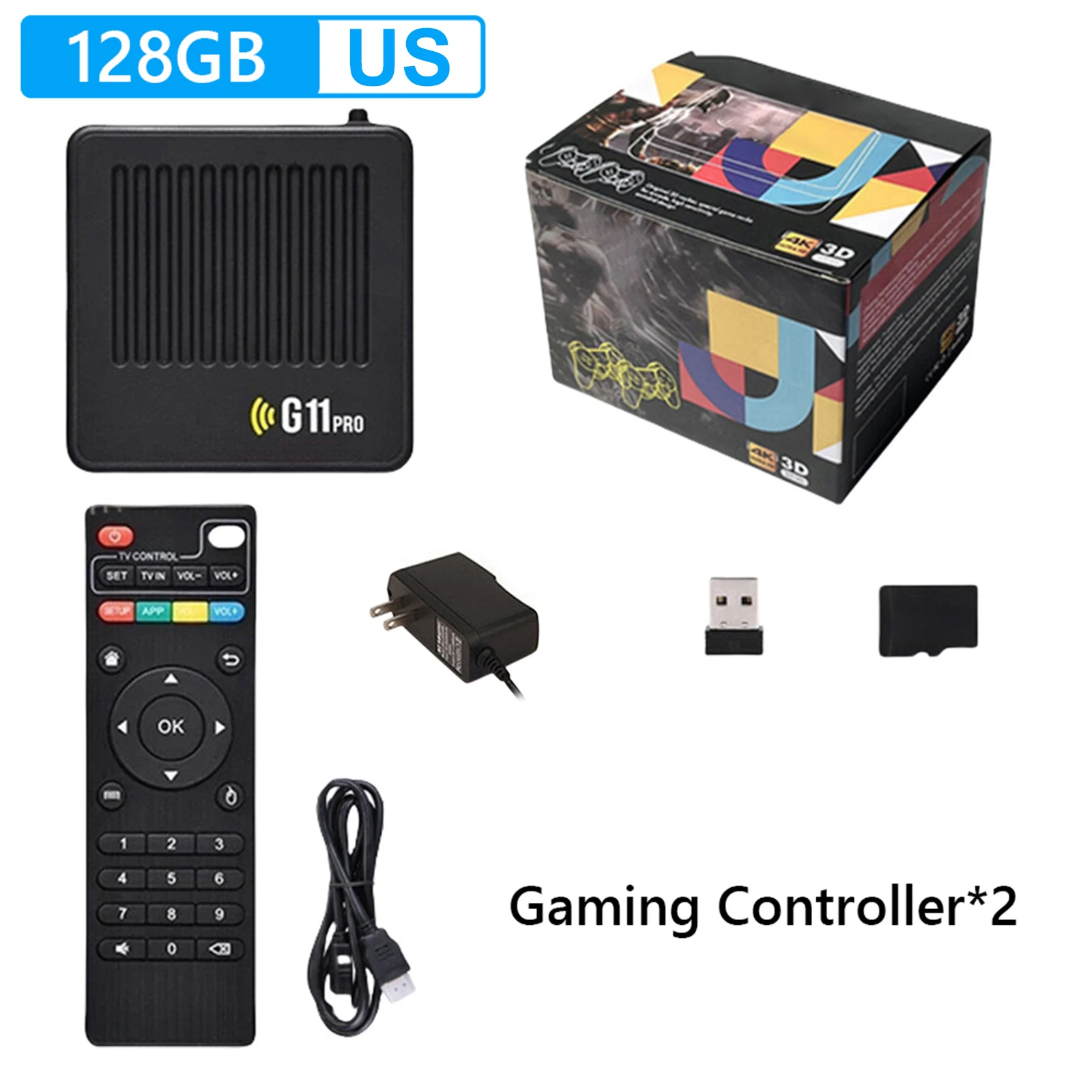 Multiplayer Arcade Console with Wireless Dual Controllers Emulator Console Plug and Play 4K HDMI-Compatible Output US Standard - Image 4