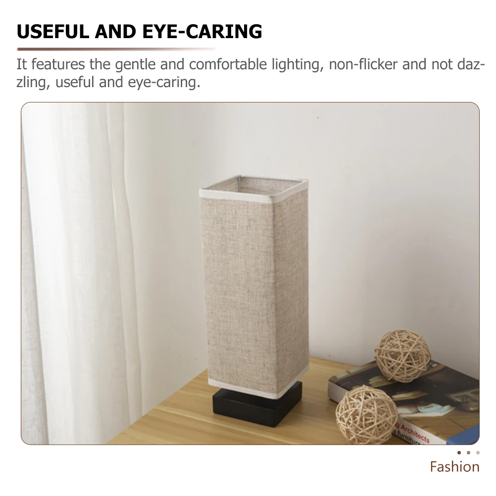 

Black Base Shade Table Lamp Cloth Lampshade Bedroom Living Room Reading Desk Lamps Bedroom Table Lamp E26 Lighting