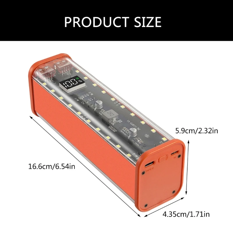 Battery DIY Shell Housing Power Sources Case for 8x18650 Batteries Outer Case