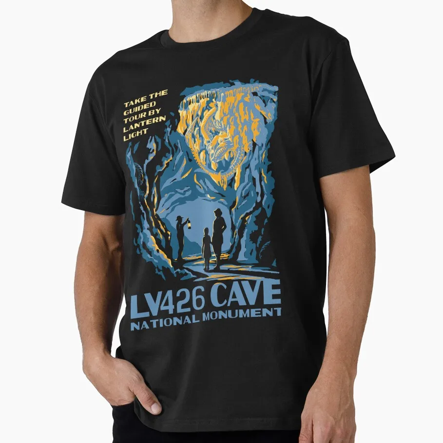 

LV-426 Cave National Monument Horror movie Sic-Fi Alien Gift T-Shirt Weyland Xenomorphe Graphic clothes Large size tops S-XL