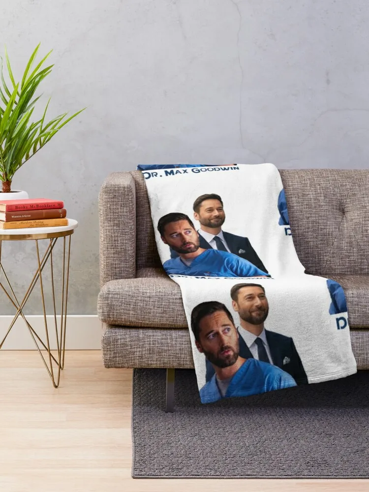 New Amsterdam Tv Show Dr Max Goodwin Poster Throw Blanket Polar Shaggy Blankets Sofas Of Decoration Blankets