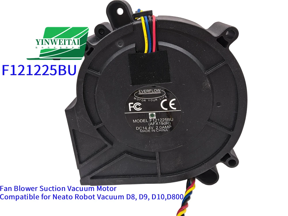 Cooling Fan for F121225BU Fan Blower Suction Vacuum Motor,Compatible for Neato Robot Vacuum D8, D9, D10,D800