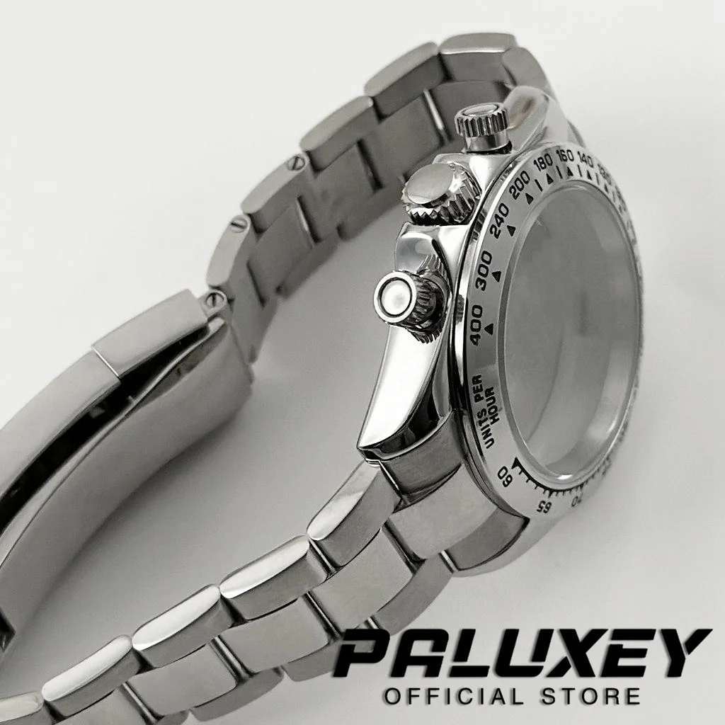 VK63 40mm Watch Case Watch Accessories Stainless Steel Sapphire Crystal Waterproof Case VK64 VK63A For Daytona With Bracelet
