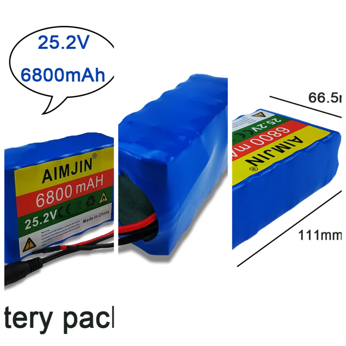 

18650 Rechargeable Lithium Battery Pack 6S2P 25.2V 6800mAh , Suitable for Power Supply of Electric Toys, Electronic Products etc