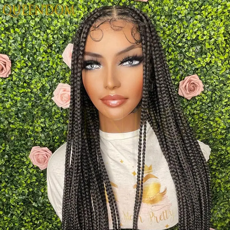 

36-дюймовый синтетический длинный прямой парик на шнурке с детскими волосами, плетеный парик без узлов, косичка для быстрой стиля