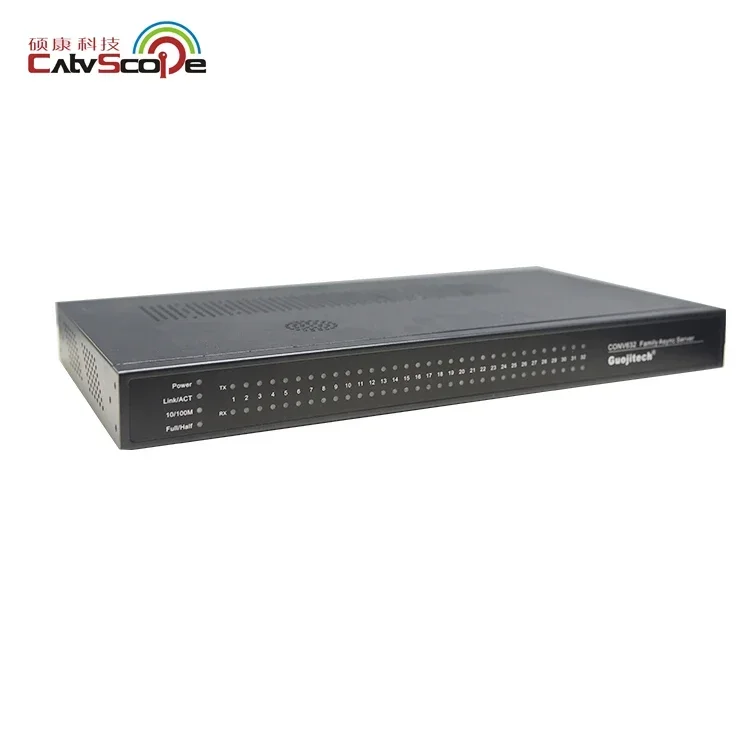 IOT Gateway 32 Ways 32-channel Modular Serial Device Networking Server support RS232/RS422/RS485 to IP CONV632M SERIES