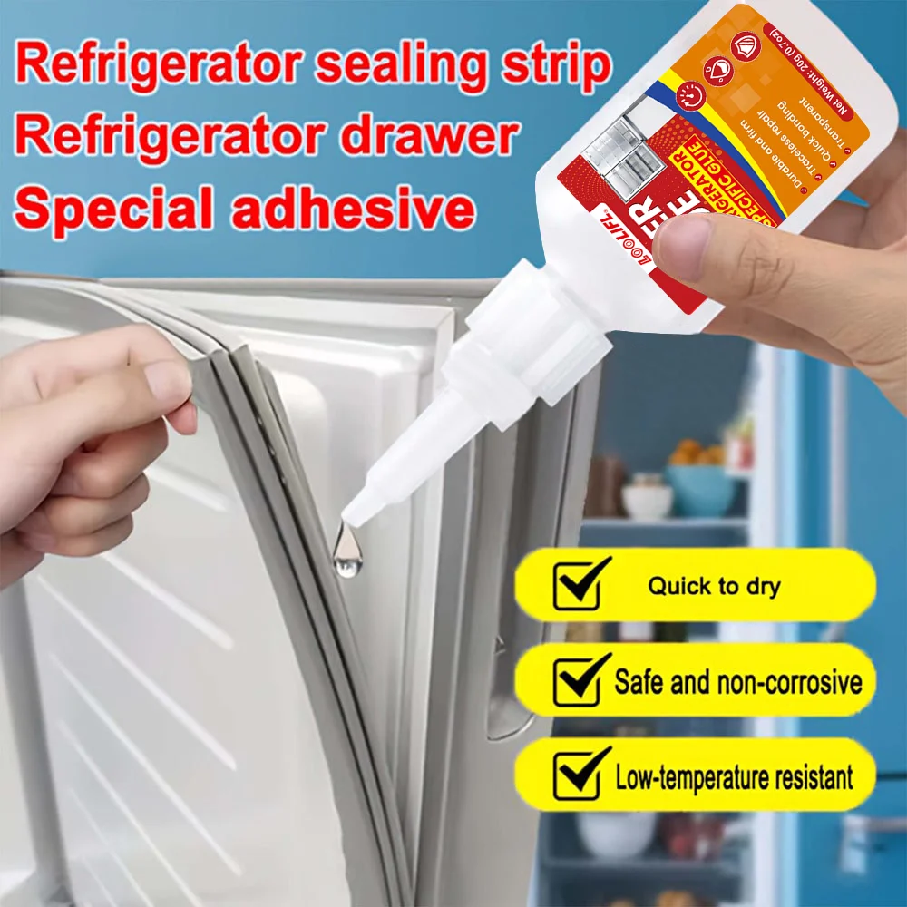 LOOLIFL 20g1-5pcs Special Adhesive for Refrigerator, Cyanoacrylate Adhesive Super Glue, Used for Repairing Refrigerator Drawers.