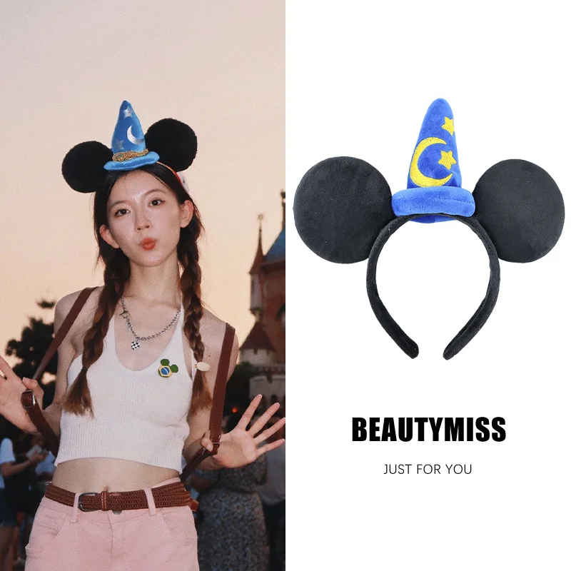 2024 Hot Sales Disney Mickey Minnie Mouse Ears Headband for Girls Women Festival Party Travel DIY Hair Accessories Gift