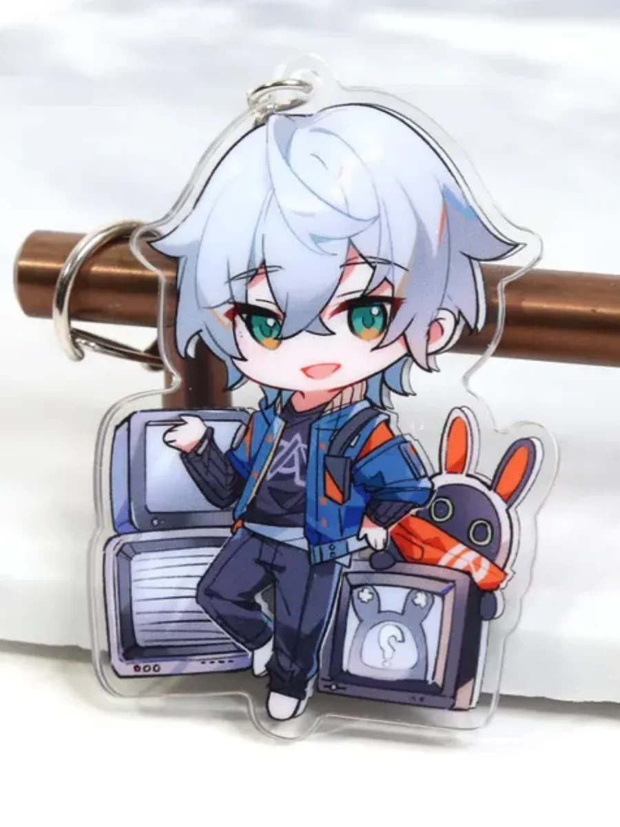 Zenless Zone Zero Acrylic Keychain Character Design Customize Wise Soukaku Von Collectible Anime Game PVC Souvenir