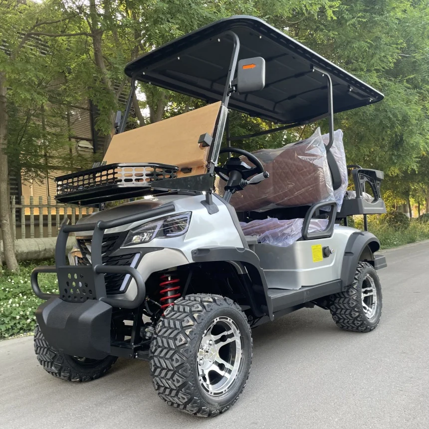 Electric Golf Cart Model E 6 Seat Down Folding Windshield Off-Road Golf Cart Free Custom Color Electric Sightseeing Golf Cart