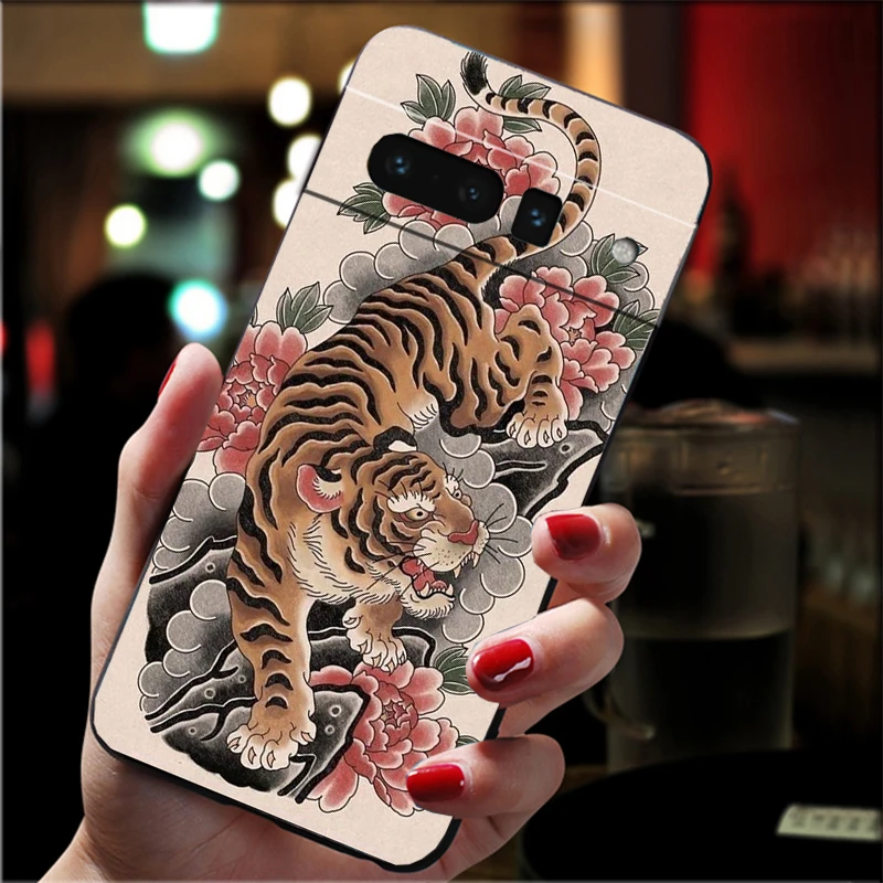

Japanese tiger art tattoo Carcasa Funda Phone Case For Google Pixel 10 9 Pro XL 9A 8 7 6 Pro Pixel 8A 7A 6A Pixel 8 7 6 5 Case