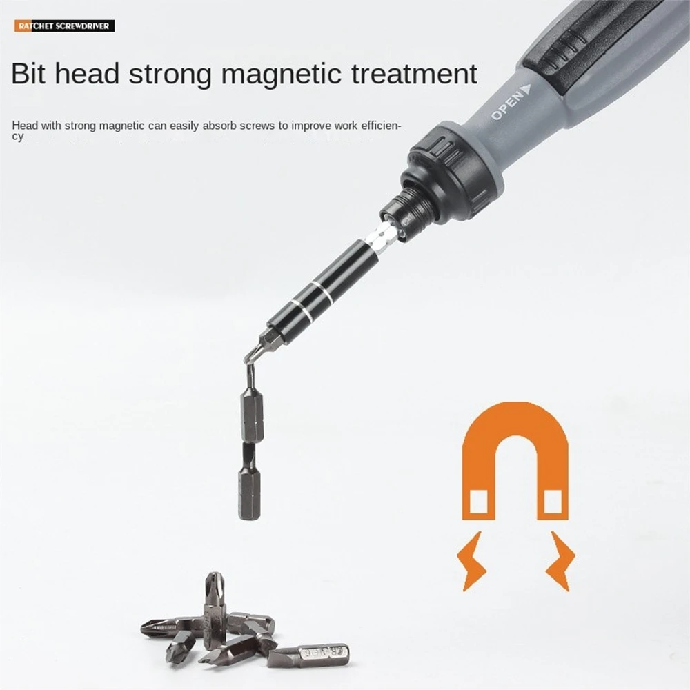 Multifunctional Ratchet Screwdriver Set Telescopic Screw Driver Magnetic Combination Maintenance Cross Kit Repair Tool 11 In 1