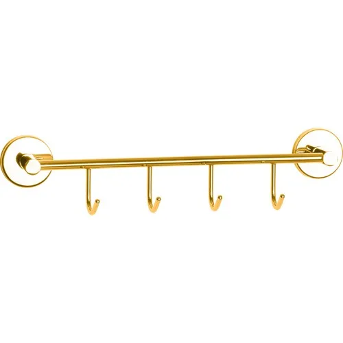 Bay Bathroom Begonia Series 4 Hook Robe Hook Gold