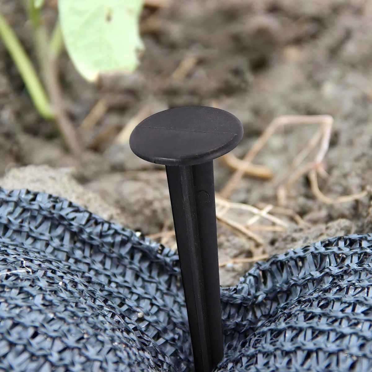 

50pcs Plastic Ground Stakes 12Cm Heavy Duty Tent Pegs Garden Membrane Pegs For Camping Yard Landscaping Turf Support Gardening