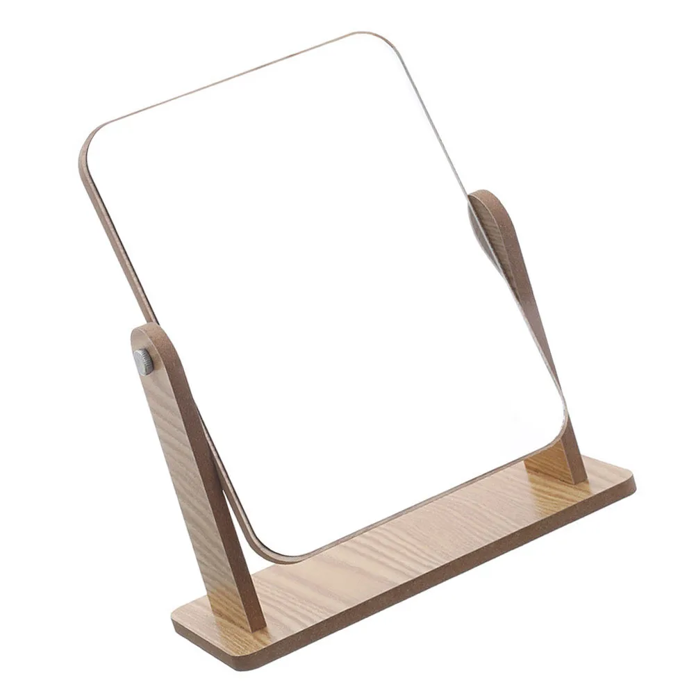 Maquillaje de doble cara para mujer, giratorio con base estable, decoración elegante de espejo de tocador de escritorio, espejo de belleza para dormitorio,