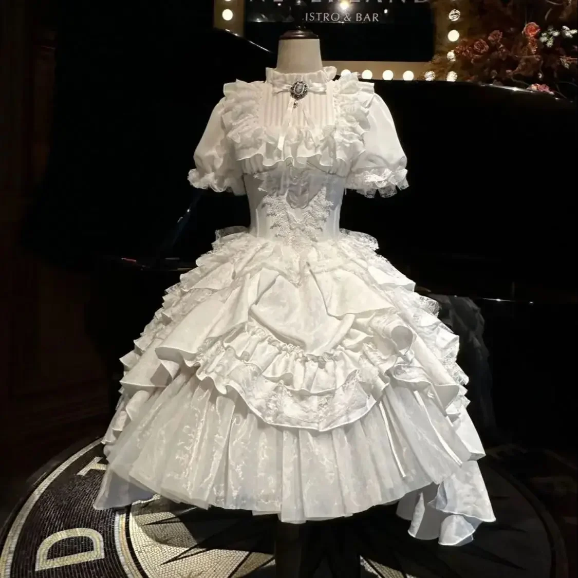 

Весна и осень 2024, новые милые и милые универсальные однотонные пышные юбки для девочек, японская юбка с высокой талией в готическом стиле в стиле Лолиты