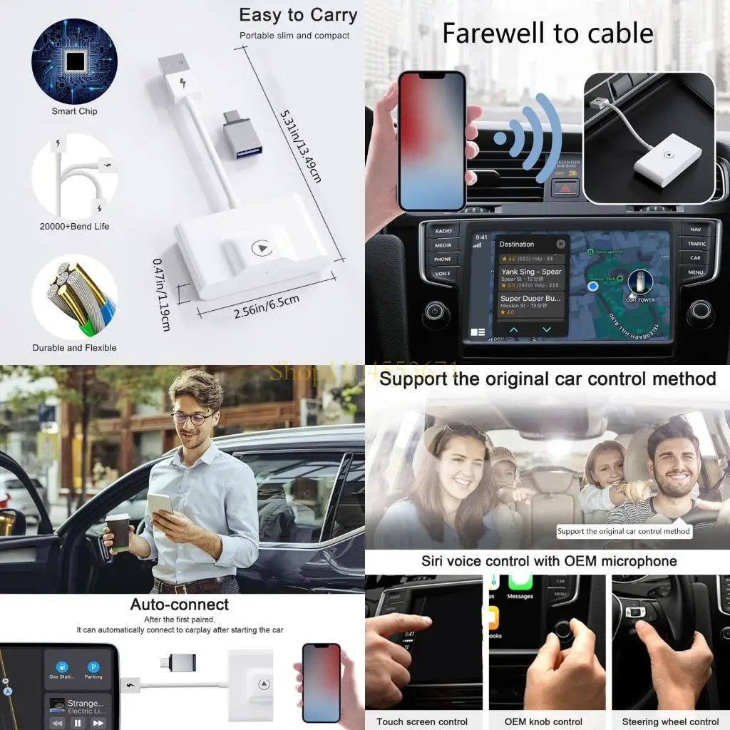 

Best Seller Wireless CarPlay Adapter,New 5G-Chip Box for ios, Car Play Dongle for All Factory CarPlay Car USB CarPlay